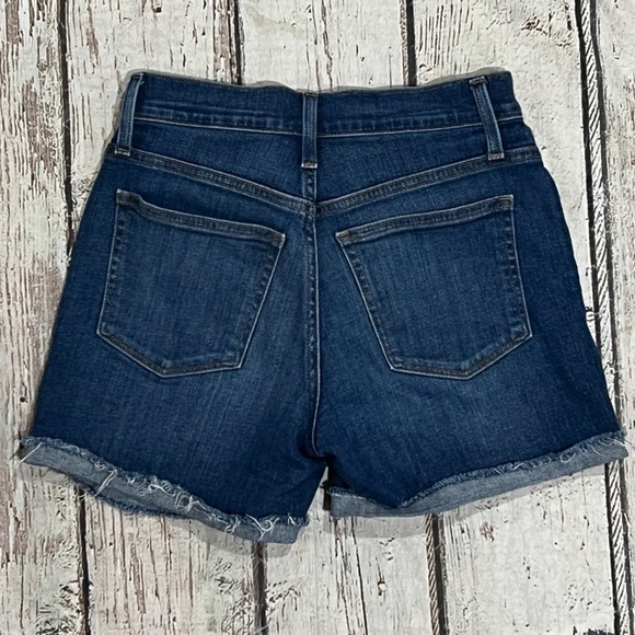 J. Crew Denim Blue Distressed Women's Shorts Button Up Summer Vacation - Picture 2 of 6